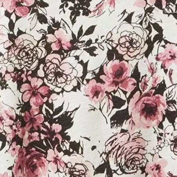 ❤️NWT VINTAGE TORRID TEE - FLORAL PRINT POCKET TEE V-NECK, SOFT COTTON SLUB - 3X - Picture 2 of 10